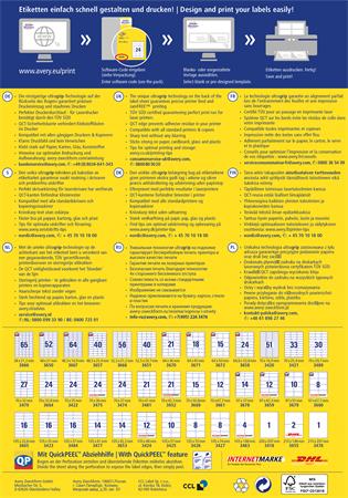 Etikett, univerzális, 70x37 mm, AVERY ZWECKFORM, 2400 etikett/csomag - Image 5