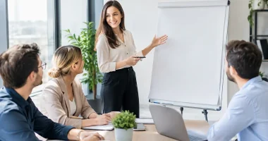 Flipchart tábla a fókuszált értekezlethez