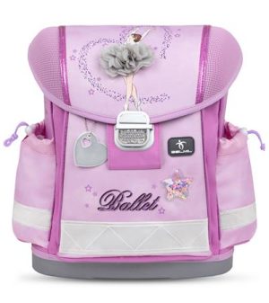 Iskolatáska, fémcsat, BELMIL "Classy Ballerina", lila, balerina