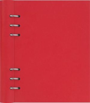 Tervező, naptár és füzet betéttel, A5, FILOFAX "Clipbook Classic", piros