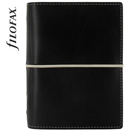 Kalendárium, gyűrűs, betétlapokkal, pocket méret, FILOFAX, "Domino", fekete - Image 3
