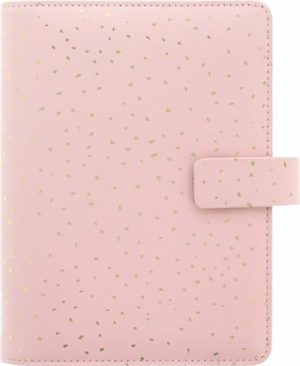 Kalendárium, gyűrűs, betétlapokkal, pocket méret, FILOFAX, "Confetti", rózsakvarc