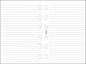 Kalendárium betét, jegyzetlap, personal méret, vonalas, FILOFAX, fehér