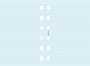 Kalendárium betét, jegyzetlap, A5, vonalas, FILOFAX, kék