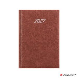 Naptár, tervező, A5, napi, DAYLINER, "Rebel", bordó