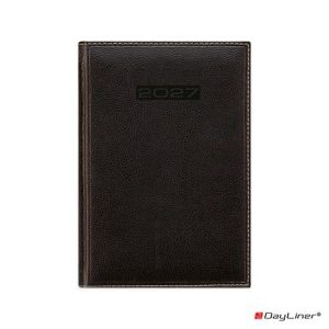 Naptár, tervező, A5, napi, DAYLINER, "Sherwood", fekete