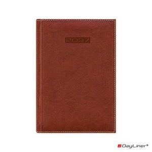 Naptár, tervező, B5, heti, DAYLINER, "Sherwood", barnásvörös