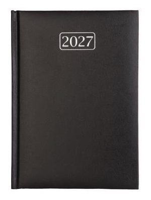 Naptár, tervező, A5, napi, VICTORIA OFFICE "Chrono", fekete (2027 évi)